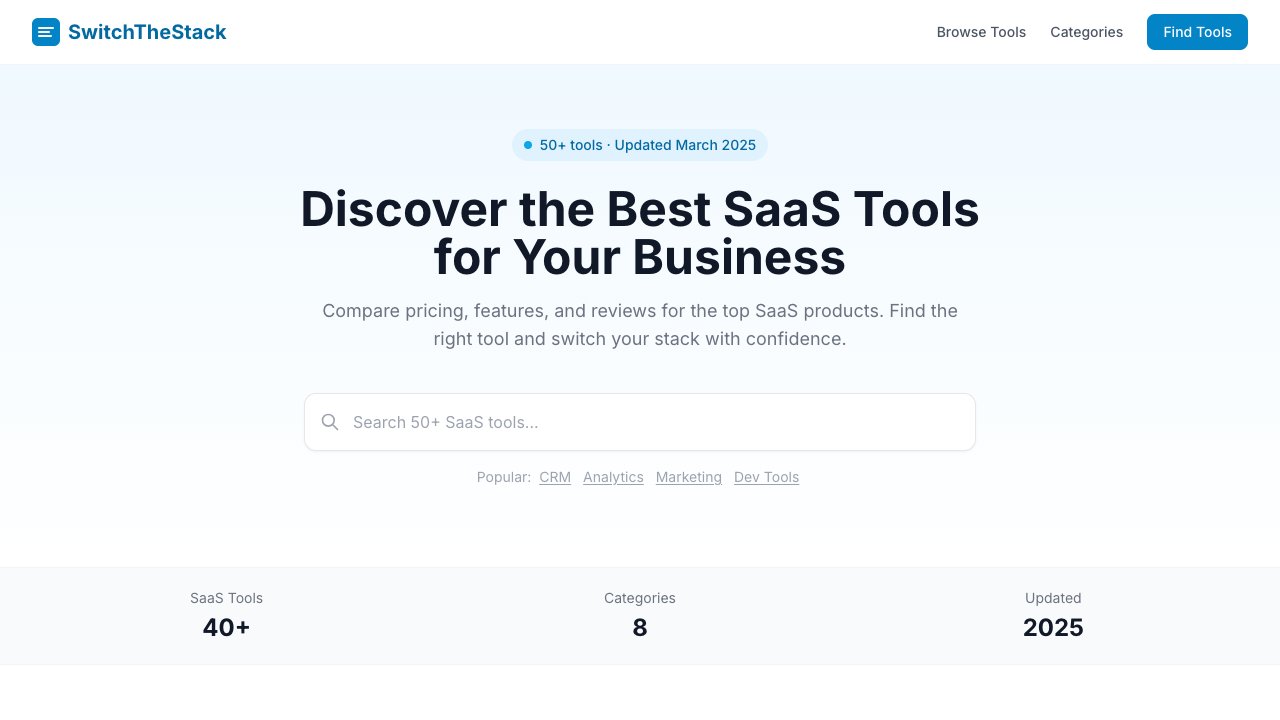 SwitchTheStack — SaaS Comparison Directory